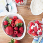 Chia Pudding with Fresh Berries in dishes