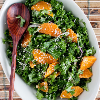 Kale Salad With Citrus Tahini Dressing
