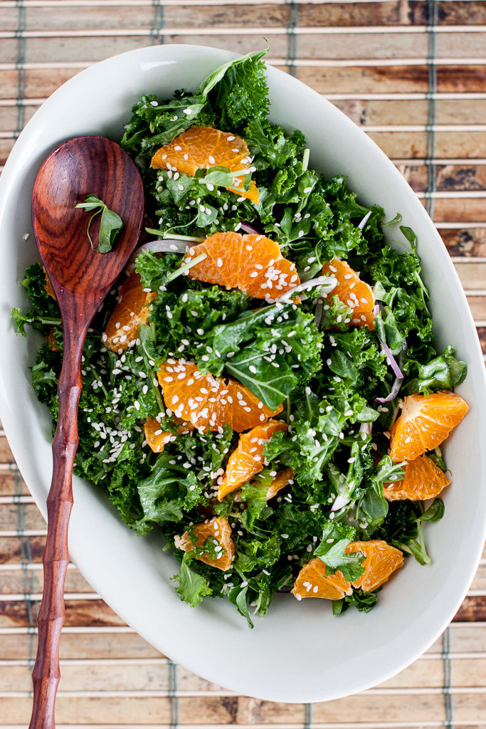 Kale Salad With Citrus Tahini Dressing